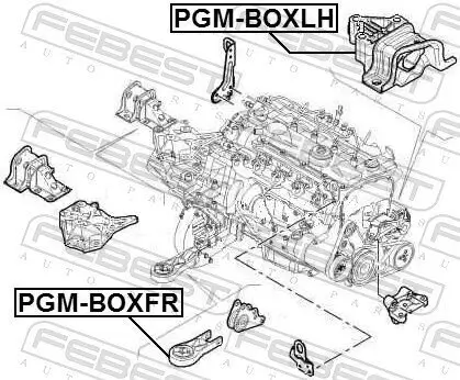 Lagerung, Motor FEBEST PGM-BOXFR Bild Lagerung, Motor FEBEST PGM-BOXFR