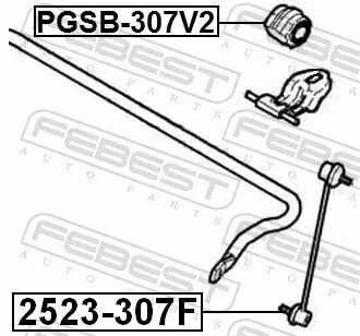 Lagerung, Stabilisator FEBEST PGSB-307FV2 Bild Lagerung, Stabilisator FEBEST PGSB-307FV2