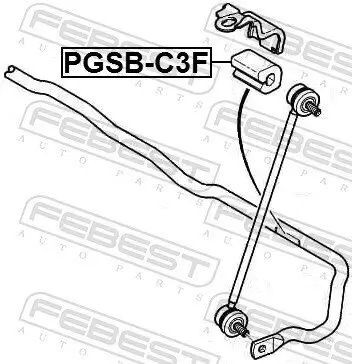 Lagerung, Stabilisator FEBEST PGSB-C3F Bild Lagerung, Stabilisator FEBEST PGSB-C3F