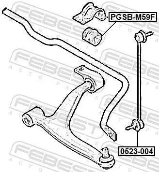 Lagerung, Stabilisator Vorderachse FEBEST PGSB-M59F Bild Lagerung, Stabilisator Vorderachse FEBEST PGSB-M59F