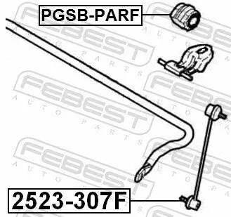 Lagerung, Stabilisator FEBEST PGSB-PARF Bild Lagerung, Stabilisator FEBEST PGSB-PARF