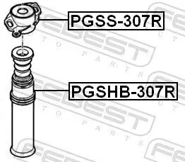 Schutzkappe/Faltenbalg, Stoßdämpfer FEBEST PGSHB-307R Bild Schutzkappe/Faltenbalg, Stoßdämpfer FEBEST PGSHB-307R