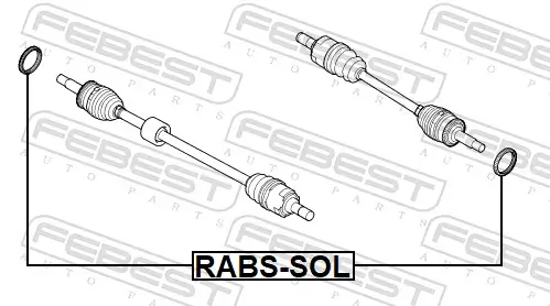 Sensorring, ABS Vorderachse FEBEST RABS-SOL Bild Sensorring, ABS Vorderachse FEBEST RABS-SOL