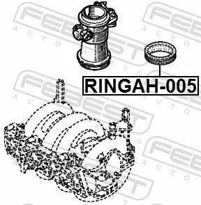 Dichtung, Drosselklappenstutzen FEBEST RINGAH-005 Bild Dichtung, Drosselklappenstutzen FEBEST RINGAH-005