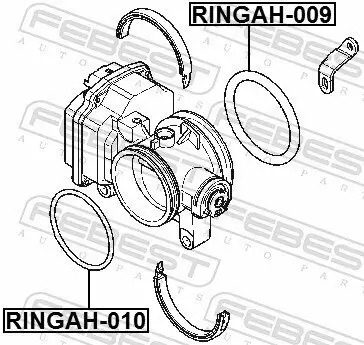 Dichtung, Drosselklappenstutzen FEBEST RINGAH-010 Bild Dichtung, Drosselklappenstutzen FEBEST RINGAH-010