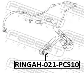 Dichtring, Kältemittelleitung FEBEST RINGAH-021-PCS10 Bild Dichtring, Kältemittelleitung FEBEST RINGAH-021-PCS10