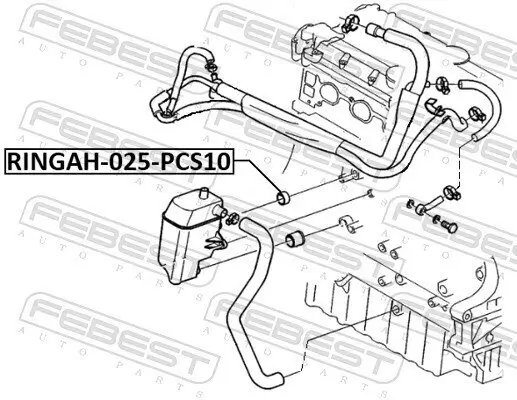 Dichtungssatz, AGR-System FEBEST RINGAH-025-PCS10 Bild Dichtungssatz, AGR-System FEBEST RINGAH-025-PCS10