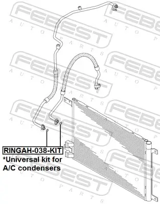Reparatursatz, Klimaanlage FEBEST RINGAH-038-KIT Bild Reparatursatz, Klimaanlage FEBEST RINGAH-038-KIT