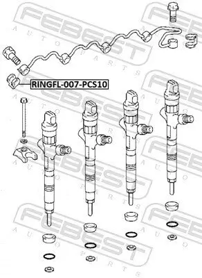 Dichtring, Einspritzventil FEBEST RINGFL-007-PCS10 Bild Dichtring, Einspritzventil FEBEST RINGFL-007-PCS10