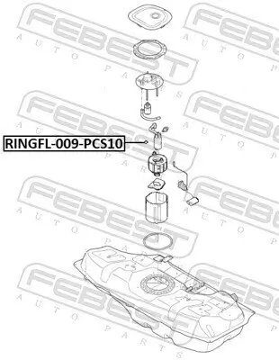 Dichtung, Tankgeber FEBEST RINGFL-009-PCS10 Bild Dichtung, Tankgeber FEBEST RINGFL-009-PCS10