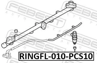 Dichtring, Einspritzventil FEBEST RINGFL-010-PCS10 Bild Dichtring, Einspritzventil FEBEST RINGFL-010-PCS10