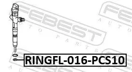 Dichtringsatz, Einspritzventil FEBEST RINGFL-016-PCS10 Bild Dichtringsatz, Einspritzventil FEBEST RINGFL-016-PCS10