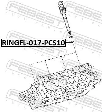 Dichtringsatz, Einspritzventil FEBEST RINGFL-017-PCS10 Bild Dichtringsatz, Einspritzventil FEBEST RINGFL-017-PCS10