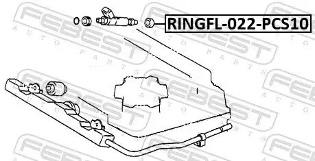 Dichtring, Einspritzventil FEBEST RINGFL-022-PCS10 Bild Dichtring, Einspritzventil FEBEST RINGFL-022-PCS10