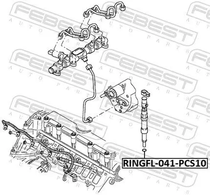 Dichtring, Einspritzventil FEBEST RINGFL-041-PCS10 Bild Dichtring, Einspritzventil FEBEST RINGFL-041-PCS10