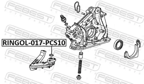 Dichtung, Ölsieb FEBEST RINGOL-017-PCS10 Bild Dichtung, Ölsieb FEBEST RINGOL-017-PCS10