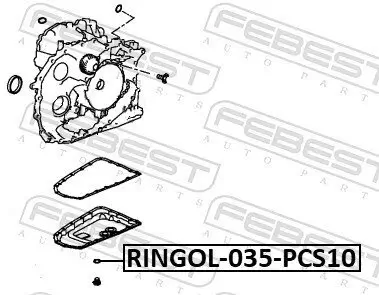 Dichtring, Ölablassschraube FEBEST RINGOL-035-PCS10 Bild Dichtring, Ölablassschraube FEBEST RINGOL-035-PCS10