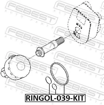 Dichtung, Ölfilter FEBEST RINGOL-039-KIT Bild Dichtung, Ölfilter FEBEST RINGOL-039-KIT