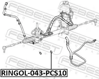 Wellendichtring, Servopumpe FEBEST RINGOL-043-PCS10 Bild Wellendichtring, Servopumpe FEBEST RINGOL-043-PCS10