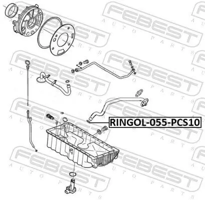 Dichtung, Ölauslass (Lader) FEBEST RINGOL-055-PCS10 Bild Dichtung, Ölauslass (Lader) FEBEST RINGOL-055-PCS10