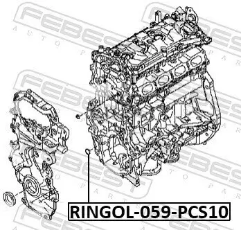 Dichtung, Ölpumpe FEBEST RINGOL-059-PCS10 Bild Dichtung, Ölpumpe FEBEST RINGOL-059-PCS10