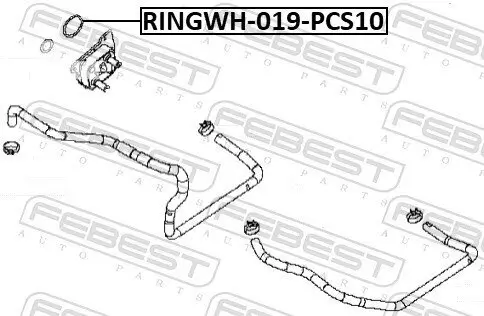 Dichtung, Ölkühler FEBEST RINGOL-061-PCS10 Bild Dichtung, Ölkühler FEBEST RINGOL-061-PCS10