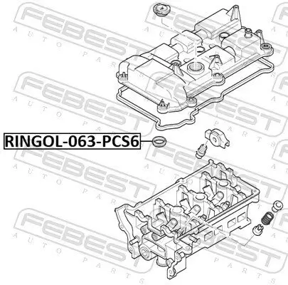 Dichtring, Kerzenschacht FEBEST RINGOL-063-PCS6 Bild Dichtring, Kerzenschacht FEBEST RINGOL-063-PCS6