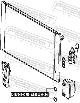 Dichtring, Ölkühler (Schmierung) FEBEST RINGOL-071-PCS2 Bild Dichtring, Ölkühler (Schmierung) FEBEST RINGOL-071-PCS2