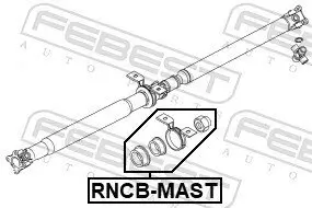 Lager, Gelenkwellenmittellager FEBEST RNCB-MAST Bild Lager, Gelenkwellenmittellager FEBEST RNCB-MAST