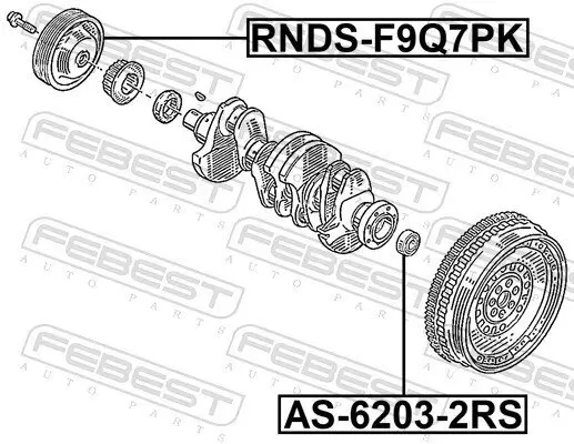 Riemenscheibe, Kurbelwelle FEBEST RNDS-F9Q7PK Bild Riemenscheibe, Kurbelwelle FEBEST RNDS-F9Q7PK