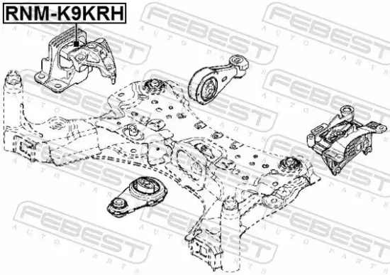 Lagerung, Motor FEBEST RNM-K9KRH Bild Lagerung, Motor FEBEST RNM-K9KRH