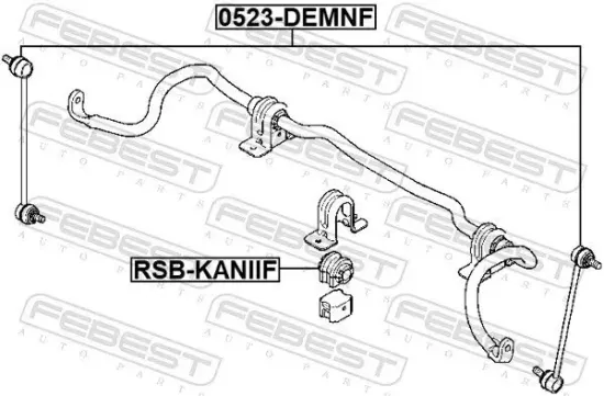 Lagerung, Stabilisator vorne FEBEST RNSB-KANIIF Bild Lagerung, Stabilisator vorne FEBEST RNSB-KANIIF