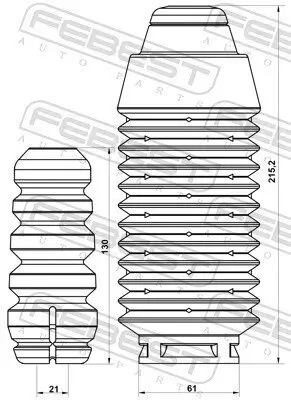 Staubschutzsatz, Stoßdämpfer Vorderachse FEBEST RNSHB-KANGIIF-KIT Bild Staubschutzsatz, Stoßdämpfer Vorderachse FEBEST RNSHB-KANGIIF-KIT