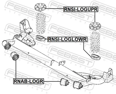 Federteller Hinterachse unten FEBEST RNSI-LOGLOWR Bild Federteller Hinterachse unten FEBEST RNSI-LOGLOWR