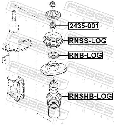 Federbeinstützlager Vorderachse FEBEST RNSS-LOG Bild Federbeinstützlager Vorderachse FEBEST RNSS-LOG