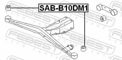 Lagerung, Achskörper Vorderachse FEBEST SAB-B10DM1 Bild Lagerung, Achskörper Vorderachse FEBEST SAB-B10DM1