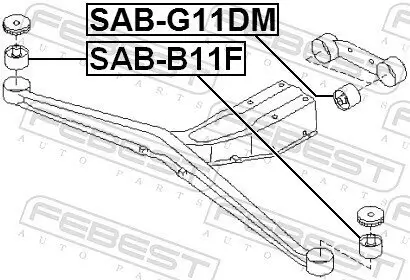 Lagerung, Differential vorne FEBEST SAB-B11F Bild Lagerung, Differential vorne FEBEST SAB-B11F