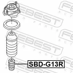 Anschlagpuffer, Federung Hinterachse FEBEST SBD-G13R Bild Anschlagpuffer, Federung Hinterachse FEBEST SBD-G13R
