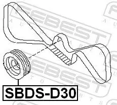 Riemenscheibe, Kurbelwelle FEBEST SBDS-D30 Bild Riemenscheibe, Kurbelwelle FEBEST SBDS-D30