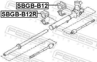 Lagerung, Lenkgetriebe FEBEST SBGB-B12R Bild Lagerung, Lenkgetriebe FEBEST SBGB-B12R