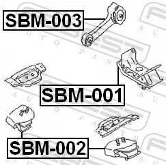 Lagerung, Schaltgetriebe FEBEST SBM-001 Bild Lagerung, Schaltgetriebe FEBEST SBM-001