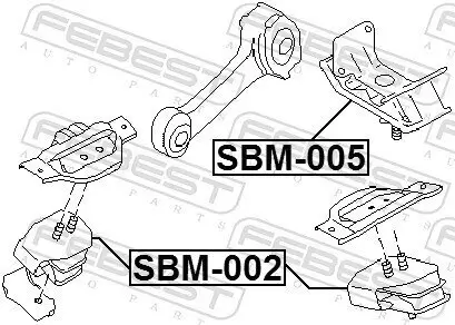 Lagerung, Automatikgetriebe FEBEST SBM-005 Bild Lagerung, Automatikgetriebe FEBEST SBM-005