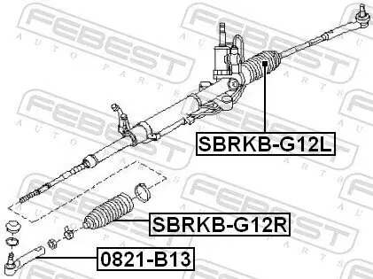 Faltenbalg, Lenkung Vorderachse FEBEST SBRKB-G12R Bild Faltenbalg, Lenkung Vorderachse FEBEST SBRKB-G12R