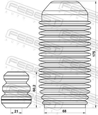 Staubschutzsatz, Stoßdämpfer Vorderachse FEBEST SBSHB-G11F-KIT Bild Staubschutzsatz, Stoßdämpfer Vorderachse FEBEST SBSHB-G11F-KIT