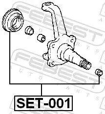 Reparatursatz, Achsschenkel FEBEST SET-001 Bild Reparatursatz, Achsschenkel FEBEST SET-001