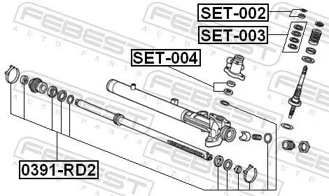 Reparatursatz, Lenkgetriebe FEBEST SET-003 Bild Reparatursatz, Lenkgetriebe FEBEST SET-003