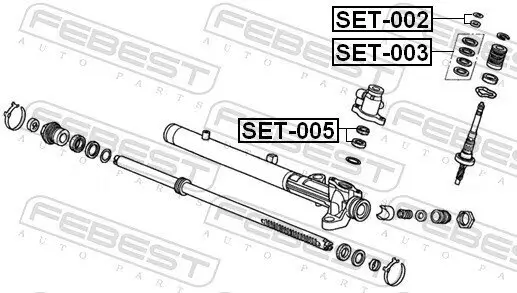 Reparatursatz, Lenkgetriebe FEBEST SET-005 Bild Reparatursatz, Lenkgetriebe FEBEST SET-005