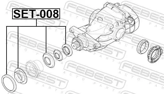 Wellendichtring, Differential hinten FEBEST SET-008 Bild Wellendichtring, Differential hinten FEBEST SET-008