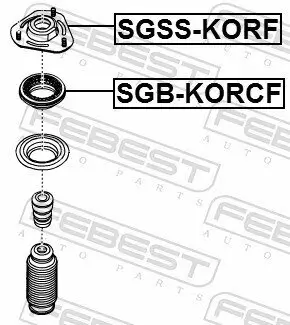 Wälzlager, Federbeinstützlager Vorderachse FEBEST SGB-KORCF Bild Wälzlager, Federbeinstützlager Vorderachse FEBEST SGB-KORCF