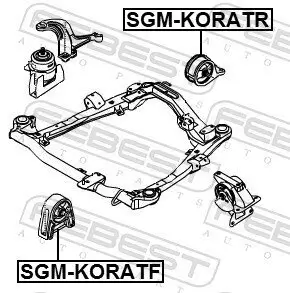 Lagerung, Motor vorne FEBEST SGM-KORATF Bild Lagerung, Motor vorne FEBEST SGM-KORATF